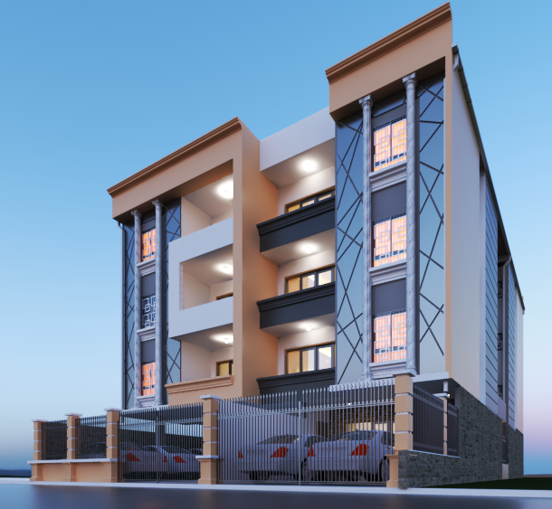 IMMEUBLE RESIDENTIEL R+3 – Cité des Palmiers, Douala